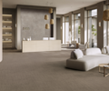 Vinylbodenbelag in textiler Jute-Optik im Spa