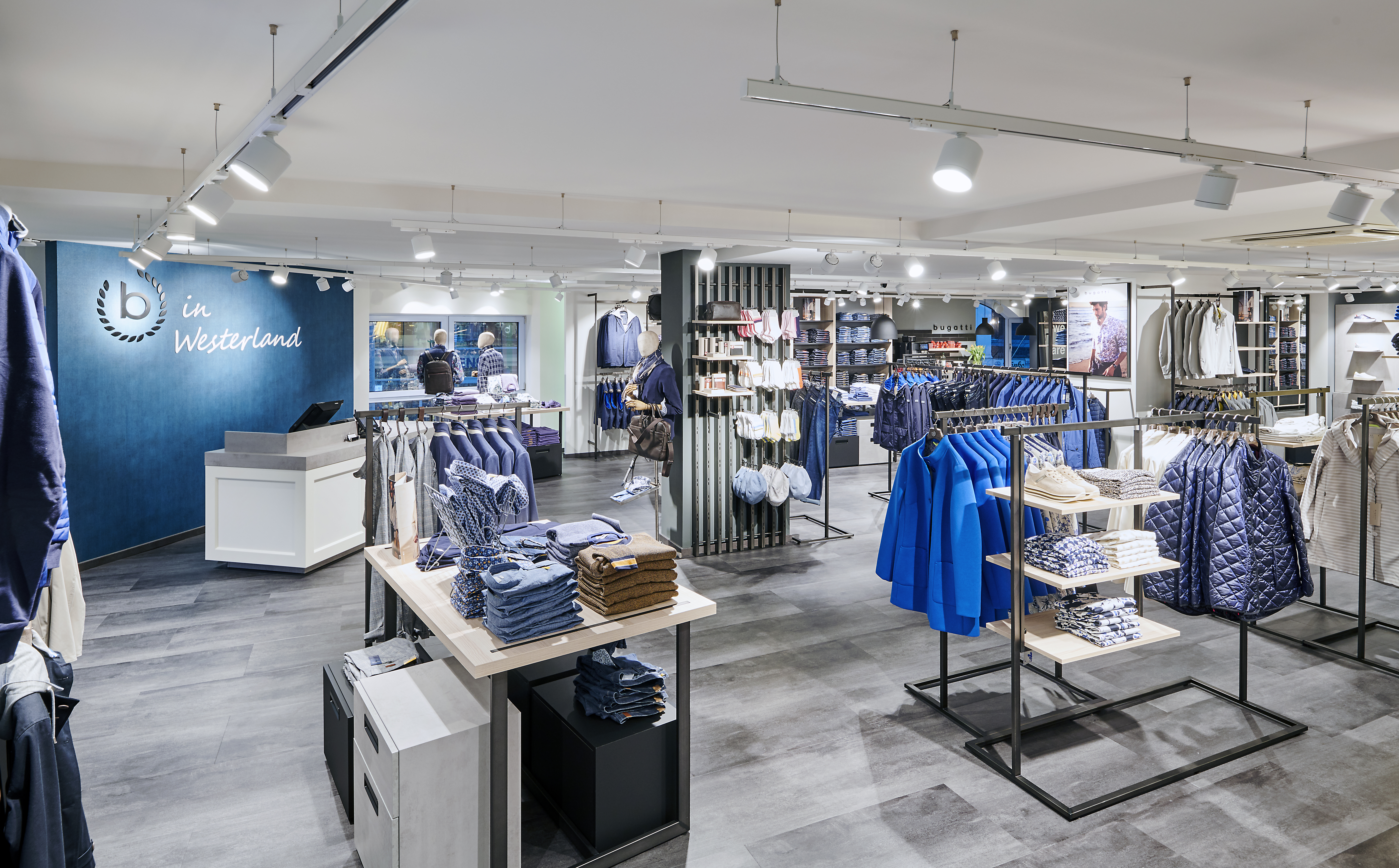 Elegante Bodengestaltung in den bugatti stores